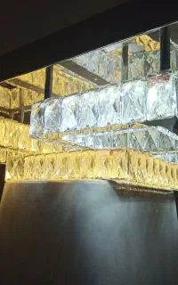 لوستر مربعی کریستالی
