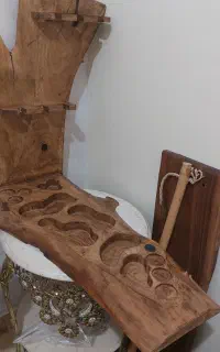 سینی مزه خوری با چوب گردو کار دست