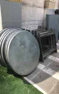 میزگالوانیزه میزشام میزفلزی تشریفات عسلی باشیشه
