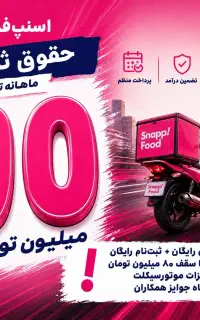 پیک اسنپ فود با حقوق بالا