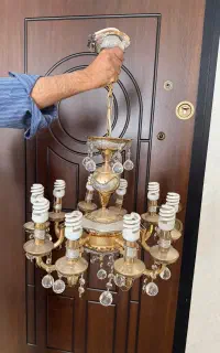 لوستر برنج ۱۰ شاخه ۲عدد