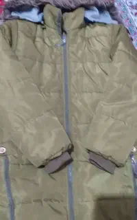 کاپشن دخترانه رنگ سبز درحد نو
