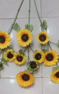 شاخه آفتاب گردان گل مصنوعی ۵ گل