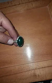 انگشتر عقیق سبز قدیمی