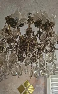 لوستر سنگین برنزی ۱۶ شعله