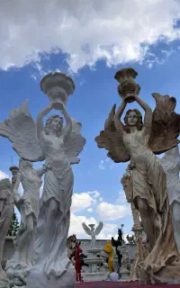 تندیس زیبا فرشته مجسمه فایبرگلاس کد۶۱۱