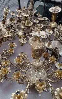 خریدفروش انواع لوسترهای برنجی برنری آینه ساعت میز