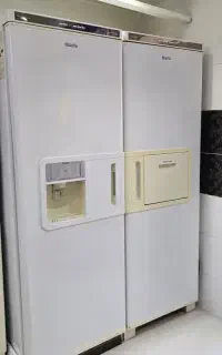 یخچال دو قلو طرح ساید به هم چسبیده با یخساز