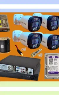 دوربین مداربسته پکیج کامل  5mp  رنگی با گارانتی