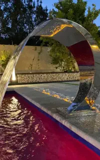 ابنما نازل کرتین استخر استیل قوسی کبری حلزون دلفین