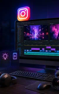 تولید محتوا و ادیت حرفه‌ای برای اینستا و یوتیوب