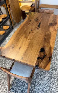 میز نهارخوری خاص روستیک(چوب ملج)