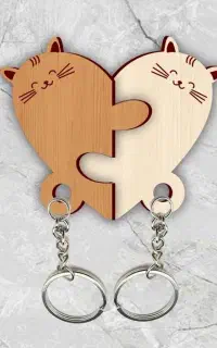 آویز کلید چوبی