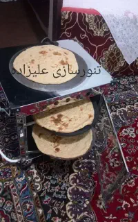 تنورگازی ۲ساج چدنی سنگین ورق با لواش پزدار تنور