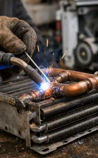 جوشکار ی و تعمیر مبدل پکیج آبگرم کن