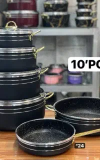 سرویس ۱۰ پارچه طرح چدن کیژان گرانیتی