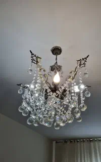 لوستر برنجی نقره ای