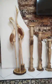 تولیدی مجسمه چوبی لک لک