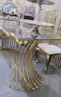 میز نیمه کمانی مستطیل تالاری