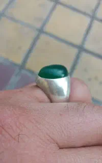انگشتر عقیق سبز کهنه
