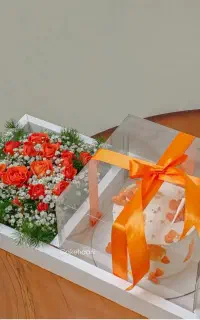 باکس کیک و گل