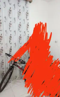 پرده حریر سالم وتمیز