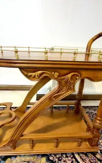 میز بار کالسکه تمام چوب