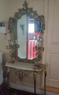 آینه شمعدان برنز