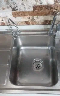 سینک دو لگن بعلاوه شیر اهرمی