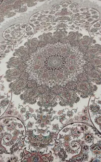 یک جفت  قالی 3در4 رنگ کرم
