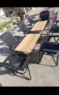 صندلی ساحلی/ تاشو/کمجا/منقل مسافرتی ۷ فنر و ۹ فنر