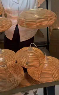 انواع لوسترهای دستساز حصیری و پینترستی