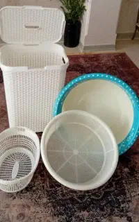 سبد رخت نو بهمراه آبکش و سبد و تشت
