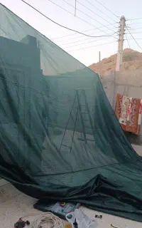 شید گلخانه ( توری سایبان) گونی سبز