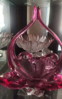 شکلات خوری کریستال مدور اصل چک قدیمی