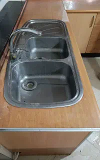 سینک ظرفشویی البرز دو لگنه در حد نو مفت