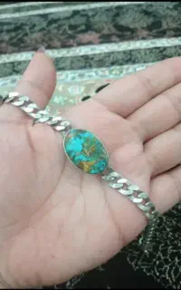 دستبند نقره فیروزه