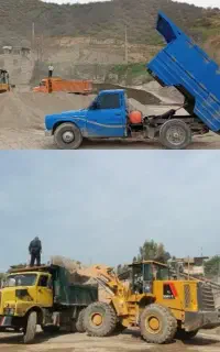 ماسه شسته فیلرشسته بادامی نخاله نیسان کمپرسی