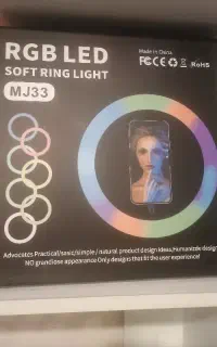 رینگ لایت RGB کنترلی mj33 میکروفون تولید محتوا