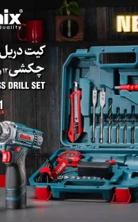 کیت دریل شارژی چکشی۸۶۱۱ رونیکس با متعلقات
