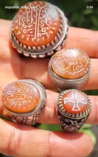 انگشتر عقیق یمن پیازی کهنه و بکر