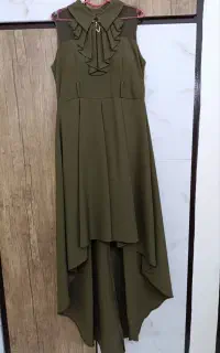 پیراهن مجلسی  دارای کمربند و کت  سایز ۴۲