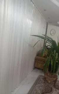 پرده حریر ساده نو