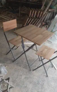 میز بالکنی تاشو فلزچوب