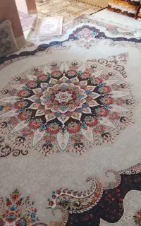 فرش کرم یک جفت