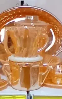 سرویس چینی سرمه ای ایتالیایی و سرویس عسلی مکزیکی