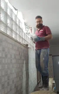 نصب کاشی سرامیک سنگ بلوک شیشه‌ای