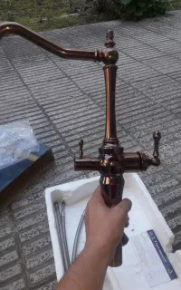 شیر سینک دومنظوره رزگلد