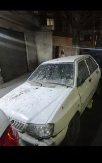 پراید اسقاطی206سوخته تصادفی دو تیکه اسقاط چپی