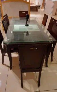 میز ناهار خوری ۸ نفره چوب راش مالزی نو و اکبند
